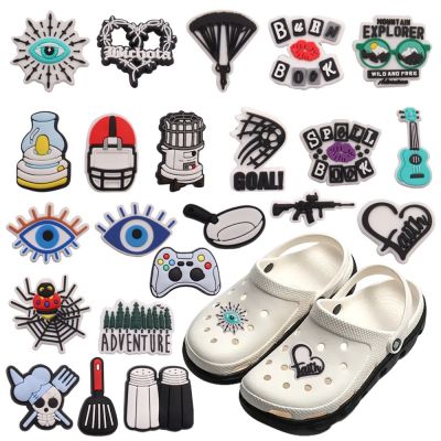 【CW】﹍  New Arrival 1pcs Shoe Charms Rugby Hat Shovel Bulb Accessories Kids Buckle Wristbands Birthday