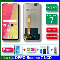 100% ทดสอบ6.5 Original สำหรับ Oppo Realme 7 5G Global RMX2111จอแสดงผล LCD หน้าจอสัมผัส Digitizer กรอบเปลี่ยน