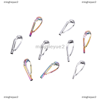 minglieyue2 1PC Sliver/Rainbow TOP TIP คู่มือแหวนฟรีของ tangle สำหรับ SPINNING Fishing Rod