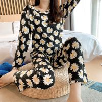 [M-2XL][Lamoda]CASSIE Baju Tidur Perempuan Long Sleeve Women Clothing Pyjamas Sleep Wear