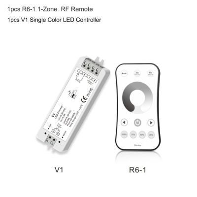 【Worth-Buy】 สวิตช์ควบคุมที่หรี่ไฟแอลอีดีไร้สาย Pwm แบบมินิ Dc 5V/12V/24V 8a รีโมทคอนโทรลแบบสัมผัส Rf สำหรับแถบไฟ Led หรี่3528 5050สีเดียว