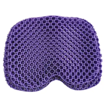 Purple Thickening Gel Seat Cushion Breathable Honeycomb For Cool