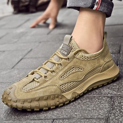 Breathable Hiking Shoes Men Non-slip Outdoor Trekking Sneakers Rock Climbing Footwear Man Sports Quick-dry Aqua Fishing Shoes