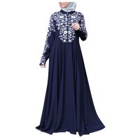 [COD] Muslim Kaftan Jilbab Abaya Islamic Stitching Formal Occasion Dresses Evening Loose