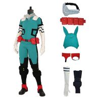 Anime My Hero Academia Cosplay Midoriya Izuku Deku Battle Cosplay Costume Unisex Costume Set Halloween Wig Hair