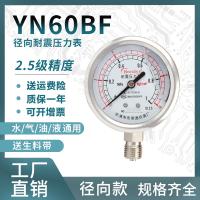 Pressure gauge YN60BF all stainless steel shockproof pressure gauge 0-1.6/100mpa multi-range water pressure barometer