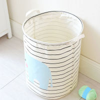 Laundry Basket Elephant Pattern Striped Laundry Hamper Storage Basket Home Decor 66CY