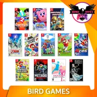 Nintendo Switch : 1 2 Switch , Kirby , Overcooked 1+2 , Zelda Skyward , Mario Party , Mario and Sonic Olympic , Mario Tennis , Mario Golf , Mario Bros U Deluxe , Metroid Dread , Bravely Default 2 , Knockout Home Fitness [รวมเกมส์]