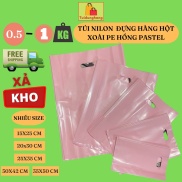 0,5kg - 1kg Túi Gói Hàng Hồng Pastel Nilong PE Hột Xoài