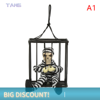 ?【Lowest price】TANG ตุ๊กตาตกแต่งบ้านผีสิงกรงกะโหลกศีรษะน่ากลัวของตกแต่งฮาโลวีน