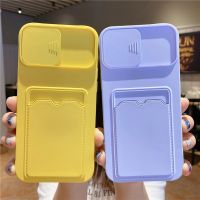 [Phone case]ลูกอมสีกล้องป้องกันกรณีโทรศัพท์สำหรับ iPhone 12 11 13 Pro Max 12มินิ XR XS Max X 7 8บวกถุงบัตรซิลิโคนอ่อนนุ่มปก