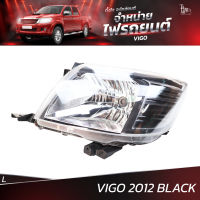 ไฟหน้ารถยนต์ TOYOTA VIGO 2012 BLACK ข้างซ้าย (L) โคมเปล่า