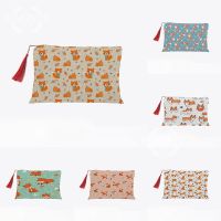 Cartoon Animal Makeup Bags New Corgi Dog Fox Double Print Cosmetic Bag Folding Women Casual Multifunction Cosmetic Organizer Bag