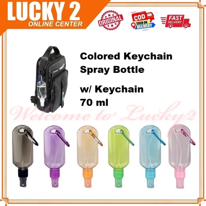Lucky2 Spray Bottle Keychain Portable Alcohol Bottles Empty Hand