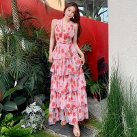 ✾✙ Summer Vintagesleeveless Backless Dress Women Loose Holiday Beach Dresses Vestidos Elegant Ladies Birthday Party Club Sundress