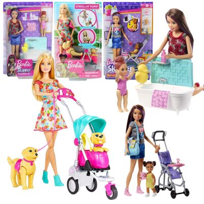 ชุดเพลย์เซตของเล่นสำหรับเลี้ยงเด็ก Barbie ดั้งเดิมพร้อมของเล่นตุ๊กตาเด็กตุ๊กตากัปตันสำหรับ GHV87 FJB00ของขวัญวันเกิดเด็กหญิง