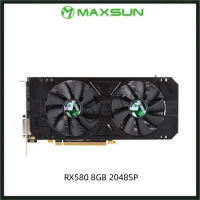 MAXSUN การ์ดจอสำหรับเล่นเกม2048SP เอเอ็มดี RX580 8กิกะไบต์มือสอง