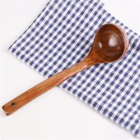 1pc Kemu Soup Spoon Multifunctional Kitchen Non-stick Pan Tableware Secondary Wooden Cooking Spoon Kitchen Tableware Supplies