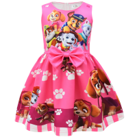 TOP☆ToyStory Paw Patrol Baby Dresses Cute Elegant Rose Red Dress Kids Party Christmas Halloween Costumes Childrens Clothes Princess for Little Girls