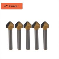 10pcs Shank 6mm V Groove Bit Sharp Cutter CNC ทังสเตนเหล็ก End Mill งานไม้แทรกเราเตอร์ Bit Wood เครื่องมือ