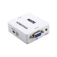 Video Converter Mini HDMI เข้ากันได้กับ VGA 1080P Full HD สำหรับ PS3 X STB PC แล็ปท็อป HD Projector DVD พร้อมแจ็คเสียง3.5มม