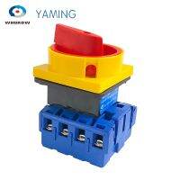 【YD】 Yaming Load break isolator switch with padlock 63A 4 Phases 2 position on-off Changeover rotary YMD11-63A/4P