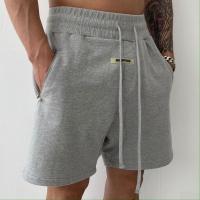 【Top Grade】New Sports Fitness Hanging Crotch Shorts Mens Double Thread Trend Loose Zipper Pocket Capris