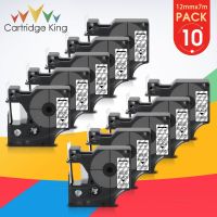 10PK 45010 12mm Label Tape for Dymo D1 45010 Ribbon Cassette Black on Clear Compatible for Dymo LM160 LM280 LM420P Label Maker