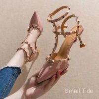 Rivet High Heels Womens Stiletto Pointed-Toe Shoes Womens New Summer All-Matching y Liu Ding Womens Shoes Sandals