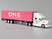 โมเดลรถของเล่น สเกล 1:50 Diecast Peterbilt Tractor With ONE Container Truck