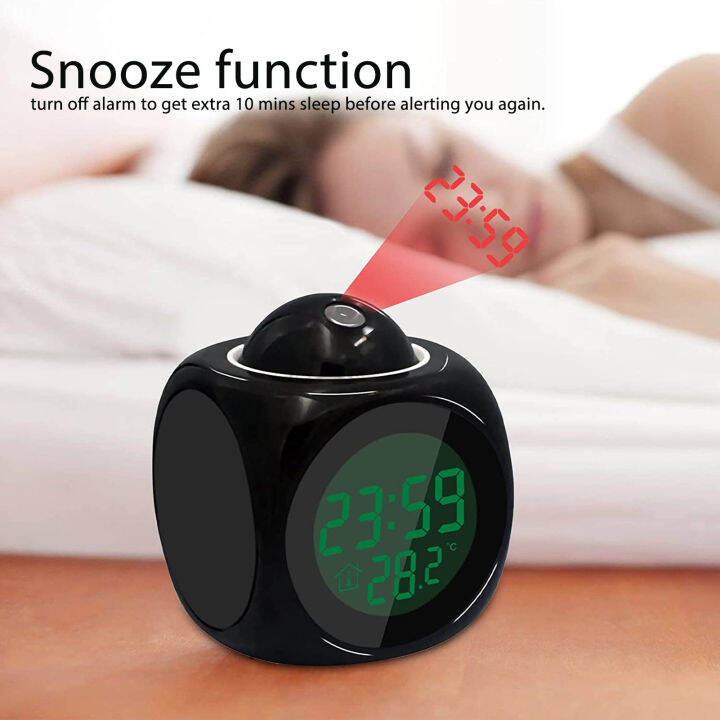 [MeiBoAll] Projection Clock LED Display Projection Alarm Clock Mini