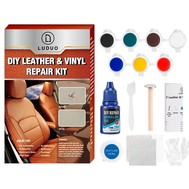 Luduo Liquid Leather Vinyl Repair Kit Restorer Furniture Car Seats
