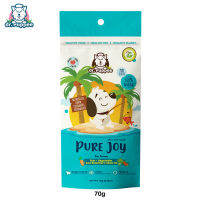 PURE Joy Fish ขนมเพียวจอย ขนมสุนัขเพื่อสุขภาพ สูตรปลา และผัก 3 สี บำรุงขน ลดการอักเสบของผิวหนัง by Dr.Puppee (ขนาดพกพา) (70g)