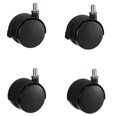 4Pcs Furniture Casters Wheel Plastic Swivel Castor Brake Wheel Replace Universal Wheel Roller For Trolley Chair Household Access