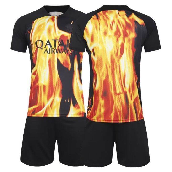 2223-paris-soccer-uniform-male-competition-training-suit-female-parent-and-child-quick-drying-fabric-short-sleeved-shirt-custom