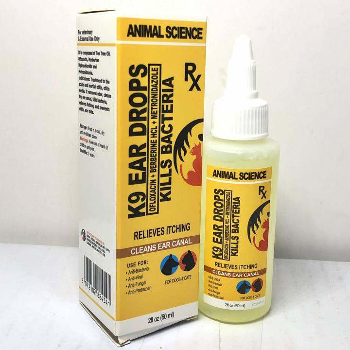 [SOUTH VET] 1 box Animal Science K9 Ear Drops For Cats and Dogs 60ml