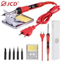 JCD 220V 80W LCD Electric Soldering iron 908S Adjustable Temperature Solder iron With quality soldering Iron Tips and kits