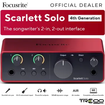 Focusrite Scarlett Solo 4th Gen 2x2 USB Audio Interface, 4th Generation