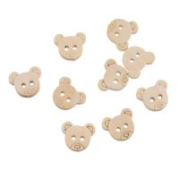 20PCs Teddy Bear Charms 2 Holes Wood Sewing Buttons buttons Childrens Garment Sewing Notions Haberdashery