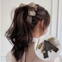 Banana Clip Cute Temperament Hairpins High Ponytail Barrette Hair Clip For Women Hair Accessories Fashion Ribbon Bow Hair Claw