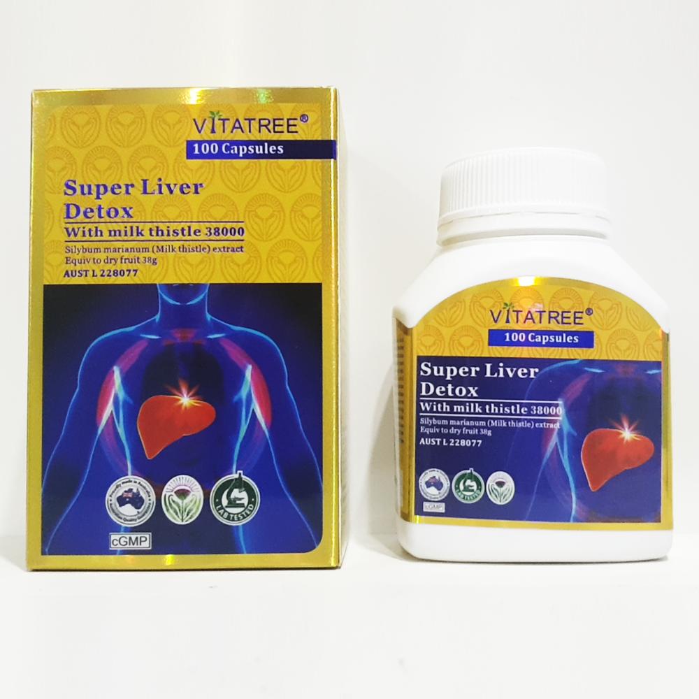[HCM]Viên Uống Bổ Gan Giải Độc Gan VITATREE - Super Liver Detox - 100 Viên