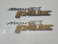 สติ๊กเกอร์ไมตี้-x พลัส MIGHT-X PLUS ติดด้านข้างท้ายรถ (ของเทียบ) 1คู่  โตโยต้า ไมตี้-X พลัส For TOYOTA HILUX MIGHTY-X  MIGHT-X PLUS 1990-1997