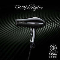 Coolastyler มีลมเย็น มอเตอร์ญี่ปุ่น ไดร์เป่าผม ไดร์เป่าผมระดับมืออาชีพ hair dryer CA-1801 1800W ฮิตสุด ไดร์เป่าผม ปรับความร้อน แรงลมได้ เป่าผม รุ่นยอด