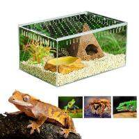 Reptile Breeding Acrylic Transparent Sliding Cover Reptile Tank Insect Spiders Tortoise Lizard Feeding Terrarium