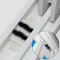 2pcs Sliding door sealing strip Dust stopper Window slot sealer up and down track rubber buffer block with brush window Hardware