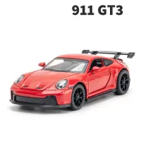 รถสปอร์ตอัลลอย GT3ของเล่นโมเดลหล่อเหล็กซูเปอร์รถสปอร์ตพร้อมไฟเสียงรถของเล่นสำหรับเป็นของขวัญของสะสม