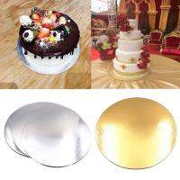 3-10 Inch Gold Round Cake Board 5PcsCircle Base Cupcakes Stand Paper Cases Liners Party Pastry Baking Mat Decorations 2.5 mm Bread Cake  Cookie Access