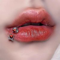 Titanium Steel C-shaped Piercing Lip Ring Dragon Claw Opal Lip Stud Women Fashion Delicate Ear Stud Lip Piercing Body Jewelry Body jewellery