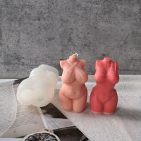 BT0097 New Design Scented Soy Human Curvy Torso Candle Making Mold 10cm Swimsuit Woman Sexy Body Silicone Candle Mould