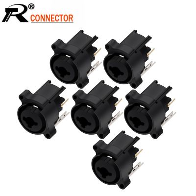 10pcs/lot 7 PIN Straight Dual Function Audio Connector 6.35mm Jack + XLR Socket Female Panel Mount Chassis Connector Terminal